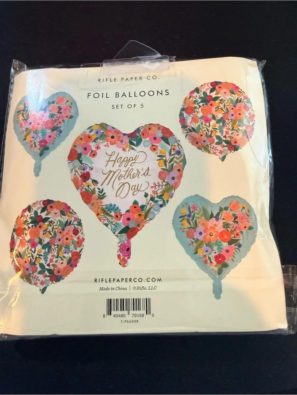 4 packages of Mothers Day Foil Balloon sets with weights